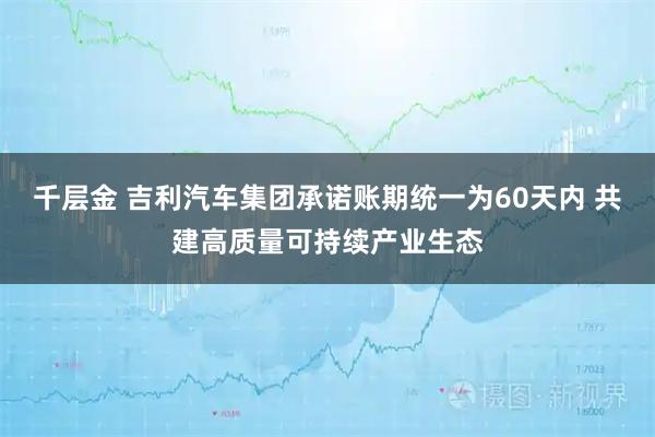 千层金 吉利汽车集团承诺账期统一为60天内 共建高质量可持续产业生态