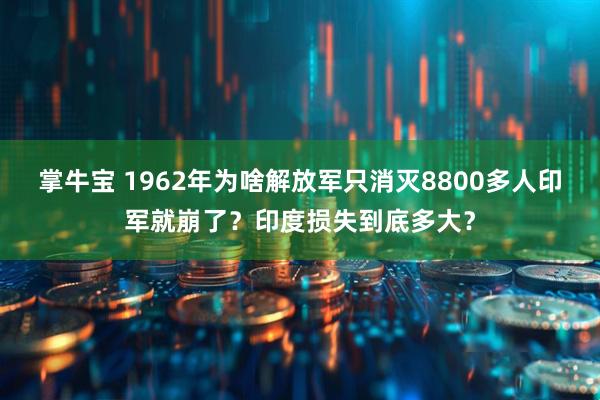 掌牛宝 1962年为啥解放军只消灭8800多人印军就崩了？印度损失到底多大？